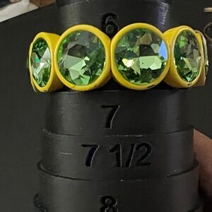 Yellow and Green Gemstone Bracelet